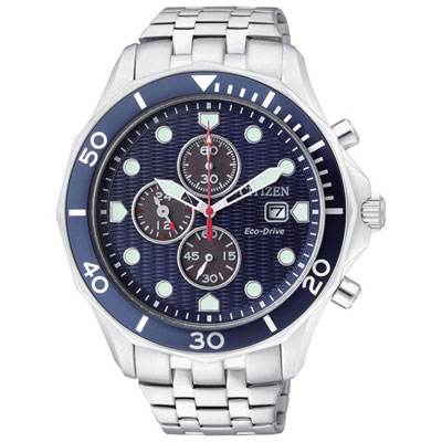 Image of Open Box - Citizen Brycen Eco-Drive 45mm Men's Chronograph Sport Watch - SilverBlue