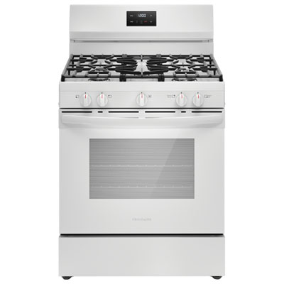 Frigidaire 30" 5.1 Cu. Ft. 5-Burner Freestanding Gas Range (FCRG3052BW) - White New white gas oven