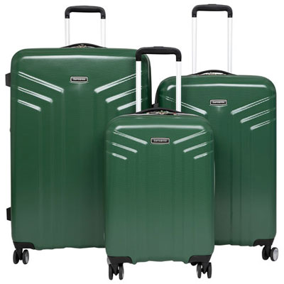 Image of Open Box - Samsonite Symphony 3-Piece Hard Side Luggage Set - Forest Green - Only at Best Buy