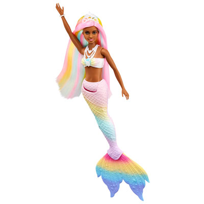 Image of Mattel Barbie Dreamtopia Rainbow Magic Mermaid Doll - Black (Child)