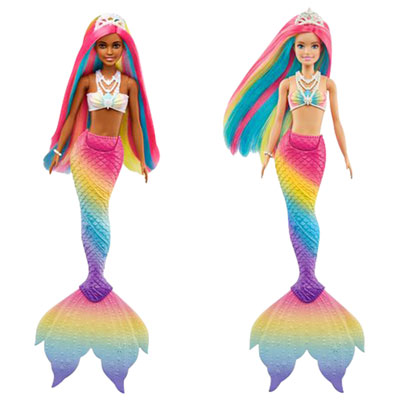 Image of Mattel Barbie Dreamtopia Rainbow Magic Mermaid Doll - White (Child)