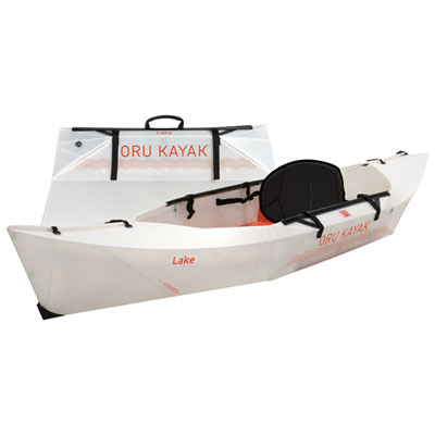 Image of Oru Kayak Lake 9 ft. Foldable Kayak with Paddle - White