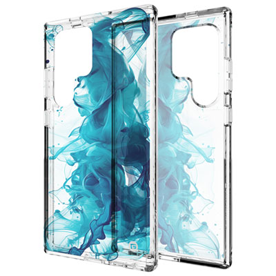 Image of CLCKR Topaz Fitted Hard Shell Case for Galaxy S24 Ultra - Blue/Clear