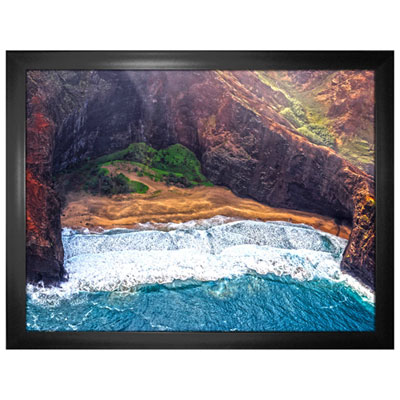 Image of Frameworth Kauai Hawaii View From Above Framed Canvas (26x34  )