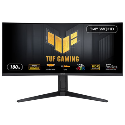 ASUS TUF 34" QHD 180Hz 1ms GTG Curved VA LED FreeSync Gaming Monitor (VG34VQL3A) Best I have ever had