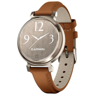 Garmin Lily 2 Classic 30.4mm Bluetooth Smartwatch Tan Best Buy Canada