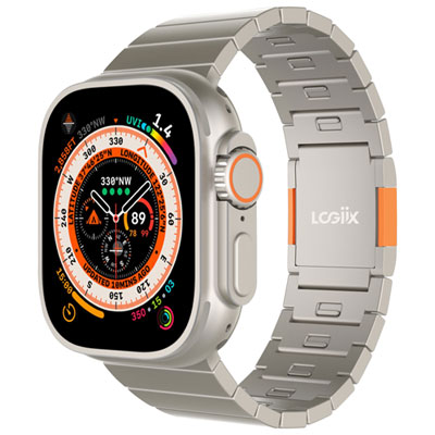 Image of LOGiiX Aluminum Watch Band for Apple Watch Ultra 42/44/45/49mm - Titanium