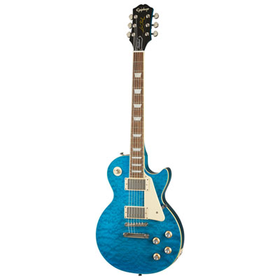 Image of Epiphone Les Paul Standard '60s Quilt Top Limited Edition Electric Guitar - Translucent Blue