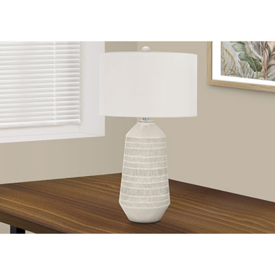 Image of Monarch Contemporary 33   Table Lamp - Cream