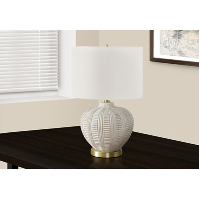 Image of Monarch Transitional 21   Table Lamp - Cream
