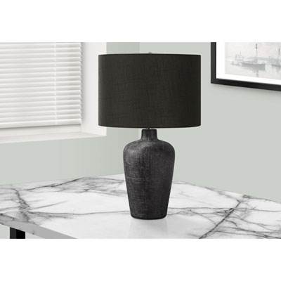Image of Monarch Contemporary 24   Table Lamp - Black