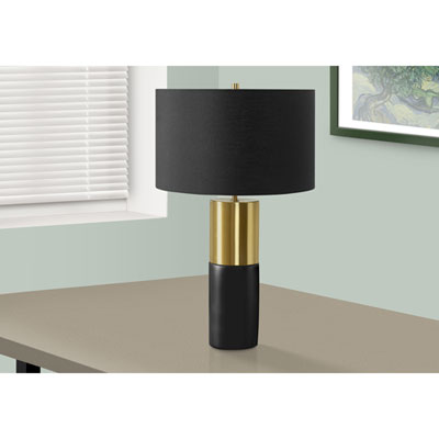 Image of Monarch Contemporary 25   Table Lamp - Black