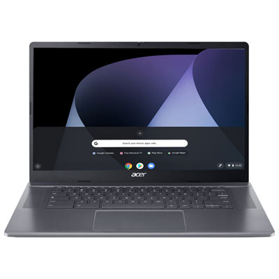 Image of Acer Chromebook Plus 15.6   Laptop - Silver (Intel Core i3-1215U/256GB/8GB RAM/Chrome OS)
