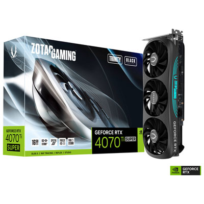 Image of ZOTAC Gaming GeForce RTX 4070 Ti SUPER Trinity Black Edition 16GB GDDR6X Video Card
