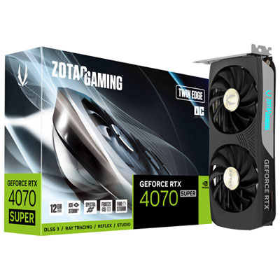 Image of ZOTAC Gaming GeForce RTX 4070 SUPER Twin Edge OC 12GB GDDR6X Video Card