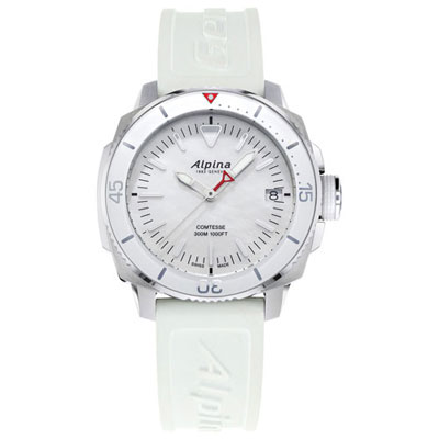 Image of Open Box - Alpina Seastrong Diver Comtesse 34mm Women's Sport Watch - White/Silver-Tone