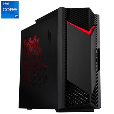Image of Acer Nitro N50 Gaming PC - Black/Red (Intel Ci7-14700F/1TB HDD/512GB SSD/16GB RAM/GeForce RTX 4060)