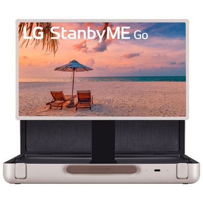 LG StanbyME Go 27" 1080p HDR WebOS 22 Smart TV (27LX5QKNA) - 2024 - White LG thought of everything!