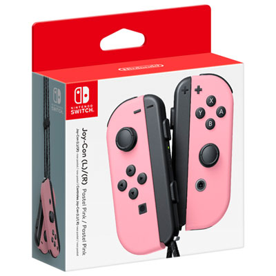 Image of Nintendo Switch Left and Right Joy-Con Controllers - Pastel Pink