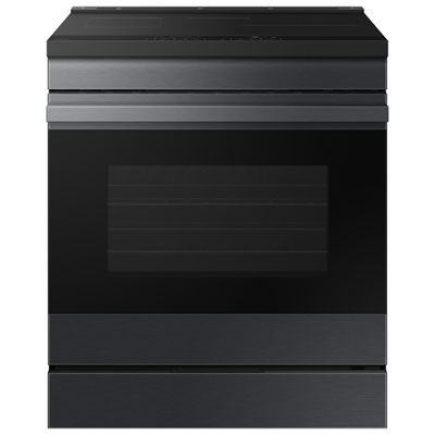 Samsung BESPOKE 30" 6.3 Cu. Ft. True Convection Induction Slide-In Electric Range (NSI6DG9500MTAC) - Matte Black Stainless Steel