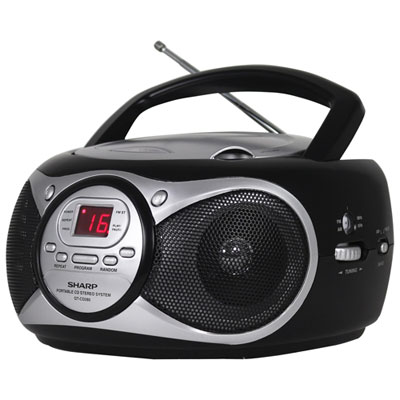 Sharp QT-CD280 CD Boombox - Black/Grey