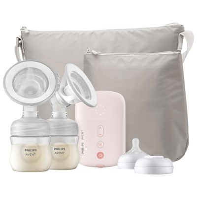 Image of Philips Avent Double Electric Breast Pump with Travel Bag & Insulation Pouch