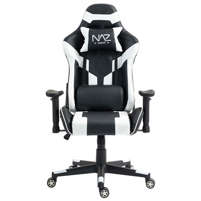 Fauteuil De Jeu Ergonomique À Dossier Haut En Similicuir Gladius De Naz - Noir/blanc