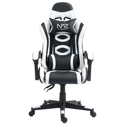 Fauteuil De Jeu Ergonomique À Dossier Haut En Similicuir Tachi De Naz - Blanc