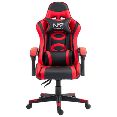 Naz Tachi Ergonomic High-Back Faux Leather Gaming Chair - Red 