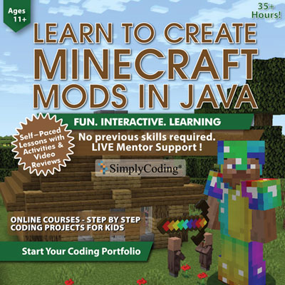 Image of SimplyCoding Learn to Create Minecraft Mods in Java - Ages 11+ - Digital Download