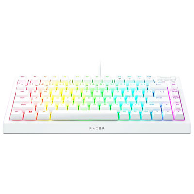 Razer BlackWidow V4 Ergonomic 75% Gaming Keyboard - White | Best