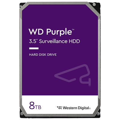 WD Purple 8TB 3.5" 5040RPM SATA Desktop Internal Hard Drive (WD85PURZ) - Purple Great for cctv