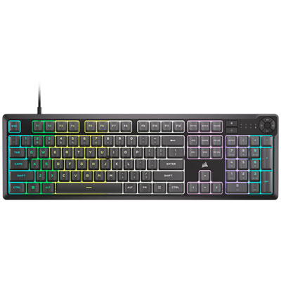Image of Corsair K55 Core RGB Backlit Gaming Keyboard - Grey - Only at Best Buy