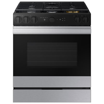 Samsung BESPOKE 30" 6 Cu. Ft. True Convection 5-Burner Slide-In Gas Range (NSG6DG8500SRAA) - Stainless Steel [This review was collected as part of a promotion