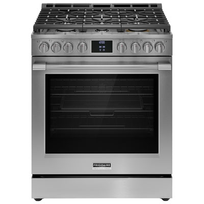 Frigidaire Pro 30" 6.0 Cu. Ft. True Convection 6-Burner Gas Air Fry Range (PCFG3080AF) - Stainless Built in air fryer, convection oven, slow roast, steam bake, which is wonderful for making breads