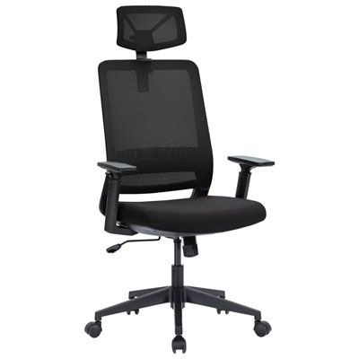 Fauteuil De Bureau En Filet Ergonomique Avec Appuie-Tête Expert De Naz - Noir