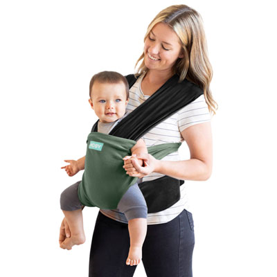 Image of Moby Easy-Wrap Front Wrap Carrier - Olive/Onyx