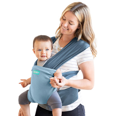 Image of Moby Easy-Wrap Front Wrap Carrier - Sea Spray Blue