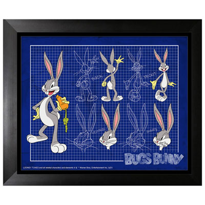 Image of Frameworth Bugs Bunny Blueprint Framed Collage (34x26  )