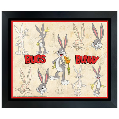 Image of Frameworth Bugs Bunny Sketches Framed Collage (34x26  )