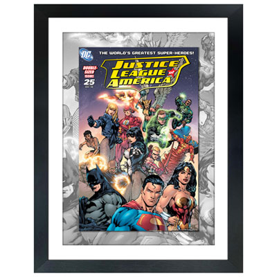 Frameworth Justice League Issue 25 Comic Book Cover Framed Print (26x34")