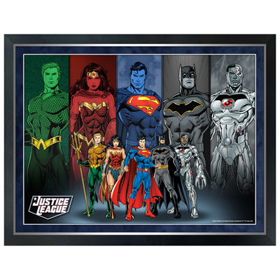 Image of Frameworth Justice League Super Hero Framed Collage (34x26  )