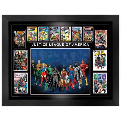 Frameworth Justice League of America Comic Framed Collage (34x26")