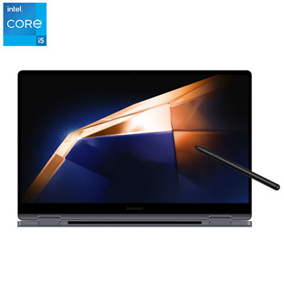 Portable 2-En-1 À Écran Tactile Galaxy Book4 360 De 15,6 Po De Samsung - Gris (Core 5 120U D'intel/ssd 256 Go/ram 16 Go)