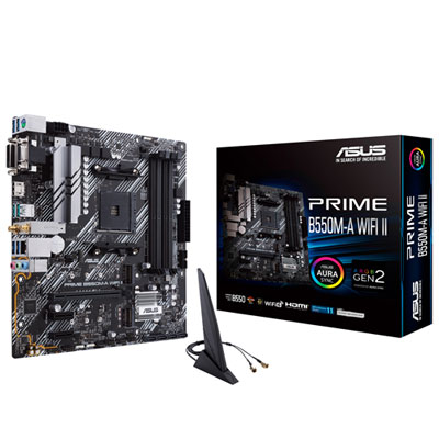 ASUS Prime B550M-A Wi-Fi II Micro-ATX AM4 Motherboard for AMD Ryzen 3000/4000/5000 Series CPUs Great gaming motherboard