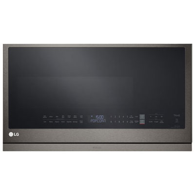 Open Box - LG Over-The-Range Microwave 2.1 Cu. Ft. - PrintProof Black Stainless Steel - Perfect Condition