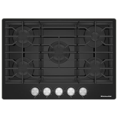 KitchenAid 30" 5-Burner Gas Cooktop (KCGG530PBL) - Black Fits great in my kitchen