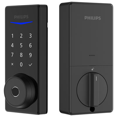 Philips 4000 Series Fingerprint Wi-Fi Deadbolt Smart Lock Combo - Matte Black