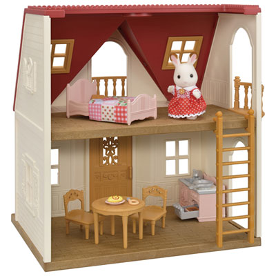 Calico Critters Red Roof Cozy Cottage Starter Home Playset The little bunny is covered with a velvet texture which just brings back so many wonderful memories from when I was a child they made the little animals like this