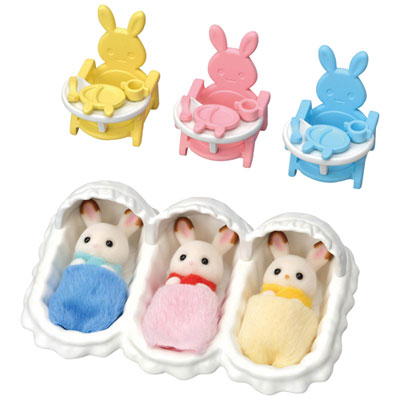 Calico Critters Triplets Care Playset These are absolutely adorable and make the best toys for kids, my daughter loves them